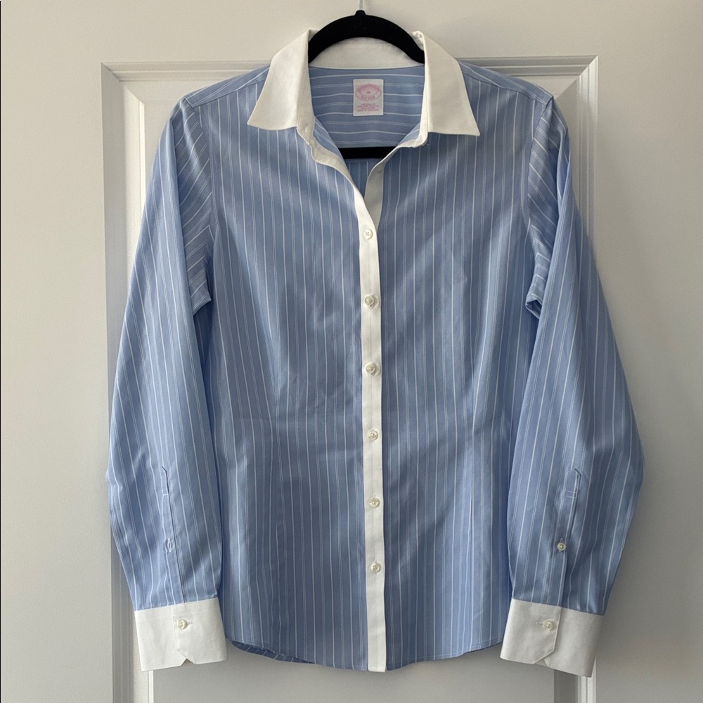 Brooks Brothers Size 10 Preppy Striped Collared T-Shirt